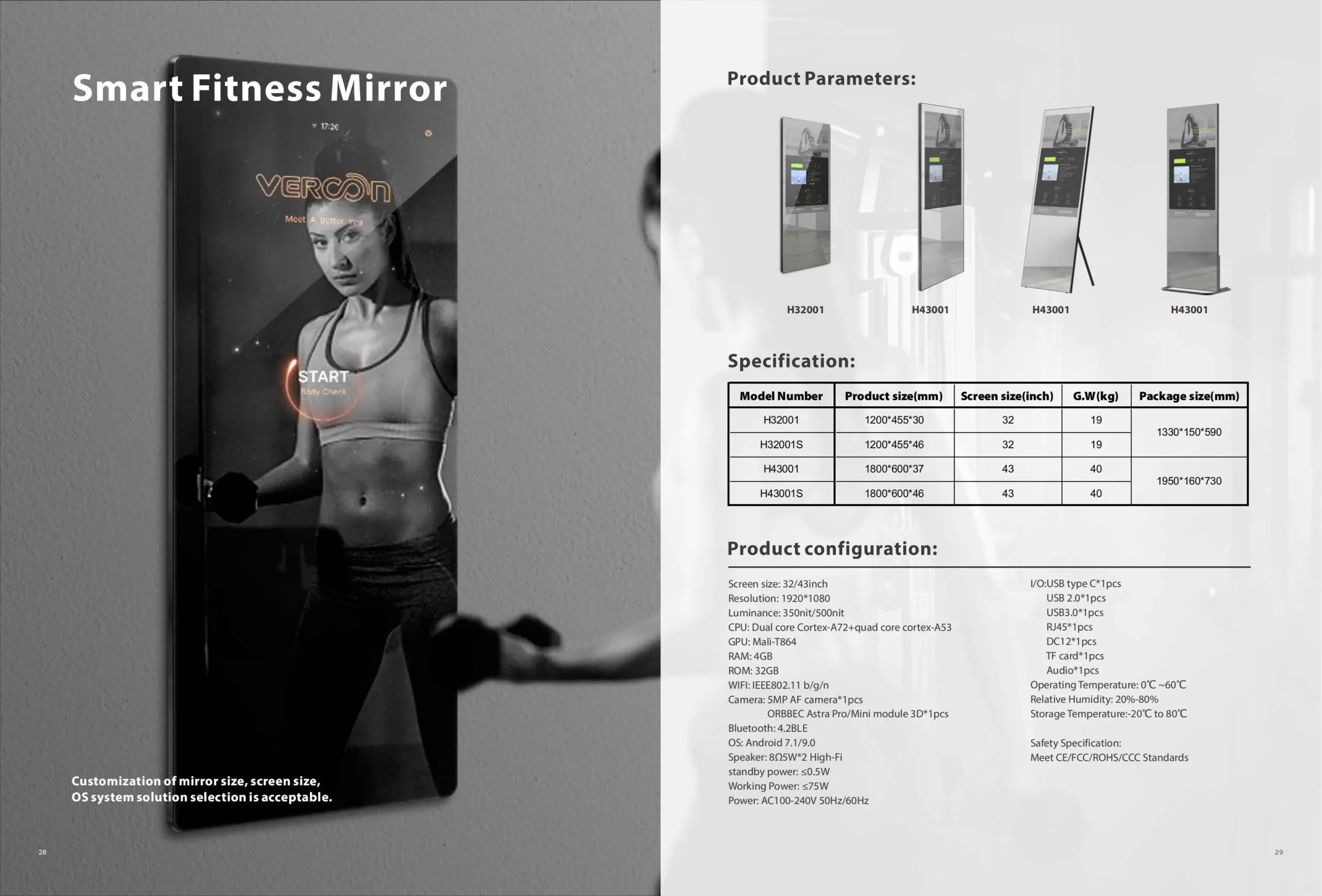 Interactive Smart Fitness Mirror Stimulates Workout Motivation- VERCON